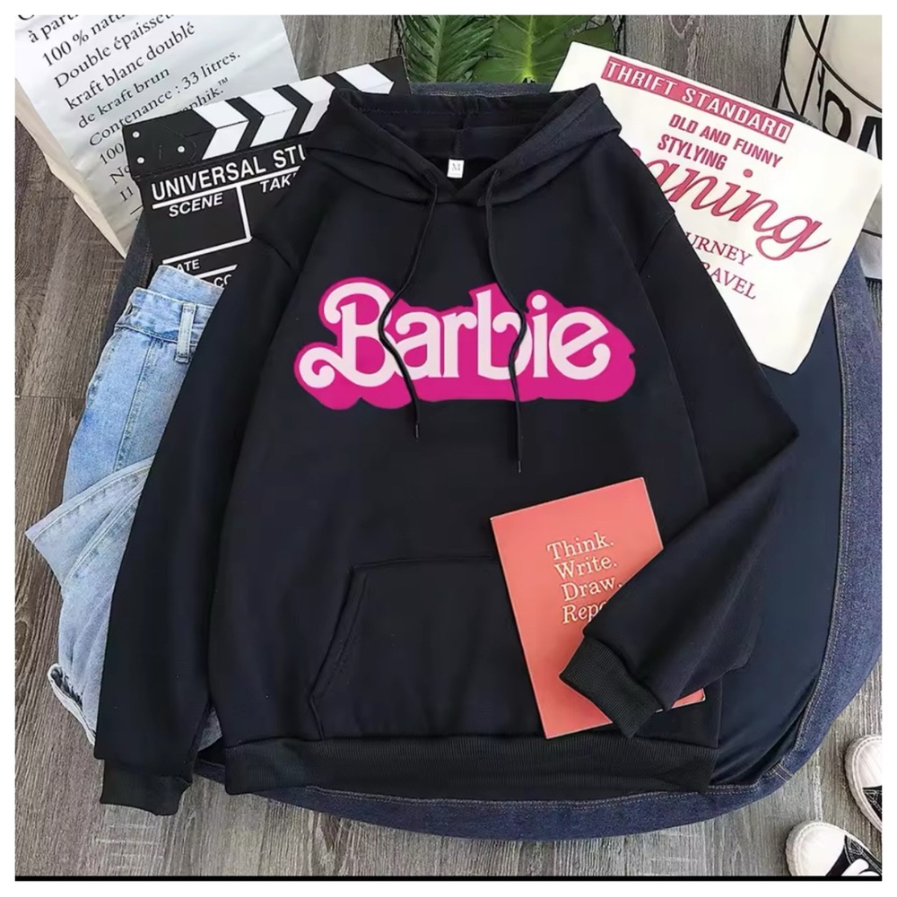 Barbie Black Hoodie for Girls